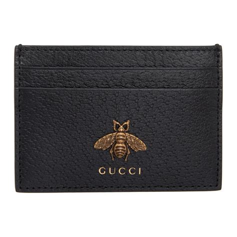 gucci bee fake cardholder|gucci bestiary leather card holder.